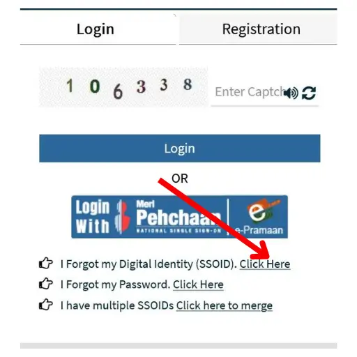 How To SSO ID Recover with i forgot my digital identity option